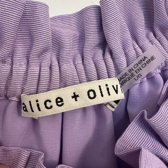 Alice + Olivia Purple Caprina Off-Shoulder Blouse size L - Picture 5 of 5